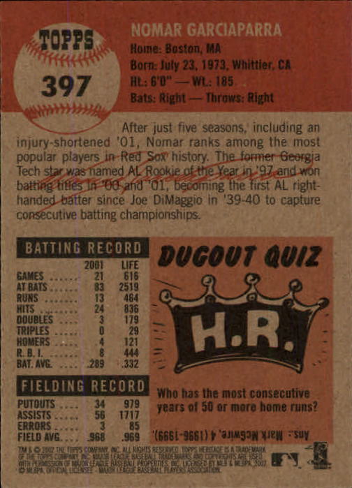 B1593- 2002 Topps Heritage BB #s 245-446 +Inserts -You Pick- 15+ FREE US SHIP - Picture 212 of 282