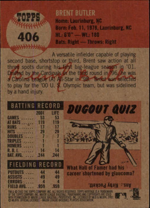 B1593- 2002 Topps Heritage BB #s 245-446 +Inserts -You Pick- 15+ FREE US SHIP - Picture 226 of 282