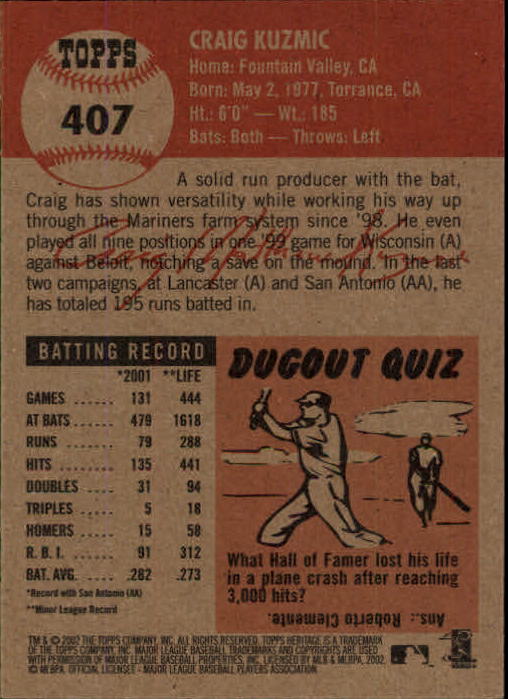 B1593- 2002 Topps Heritage BB #s 245-446 +Inserts -You Pick- 15+ FREE US SHIP - Picture 228 of 282