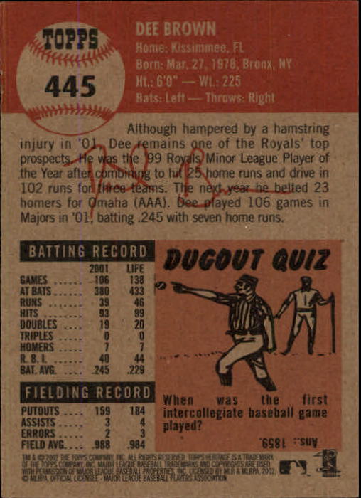 B1593- 2002 Topps Heritage BB #s 245-446 +Inserts -You Pick- 15+ FREE US SHIP - Picture 274 of 282