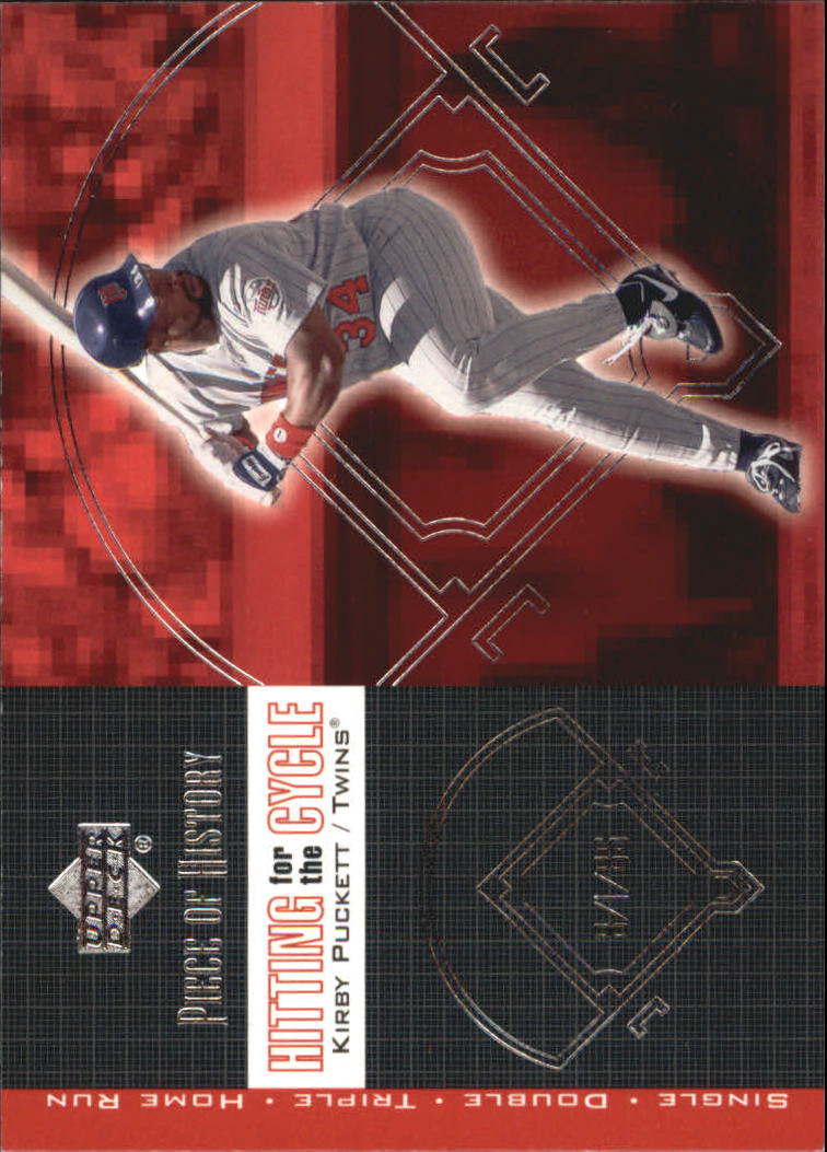 2002 UD Piece of History Hitting for the Cycle #H14 Kirby Puckett