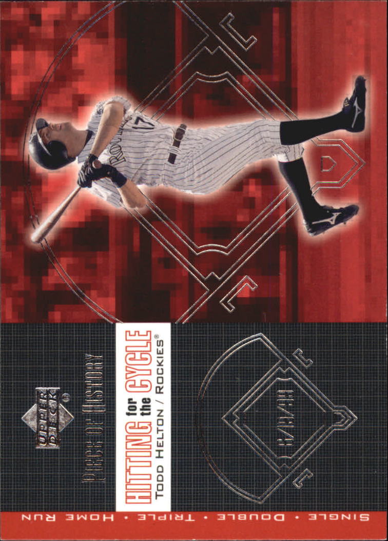 2002 UD Piece of History Hitting for the Cycle #H20 Todd Helton