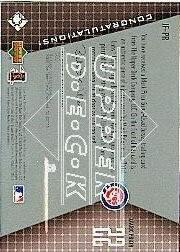 2002 Ultimate Collection Game Jersey Tier 2 #PR Mark Prior back image