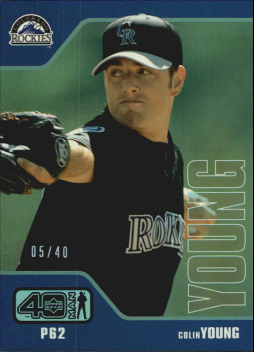 2002 Upper Deck 40-Man Electric Rainbow #1007 Colin Young