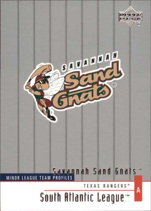 2002 UD Minor League #357 Savannah Sand Gnats TM