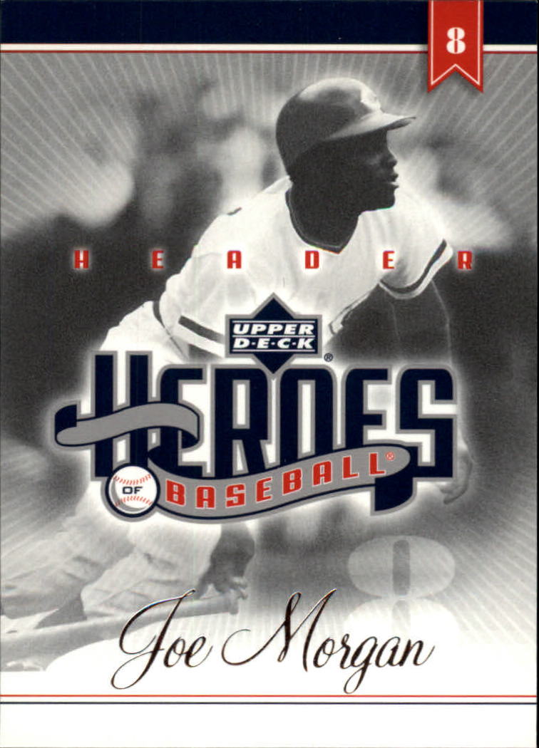 2002 Upper Deck Prospect Premieres Heroes of Baseball #HJM Joe Morgan HDR
