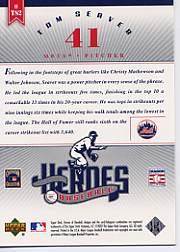 2002 Upper Deck Prospect Premieres Heroes of Baseball #HTS2 Tom Seaver back image