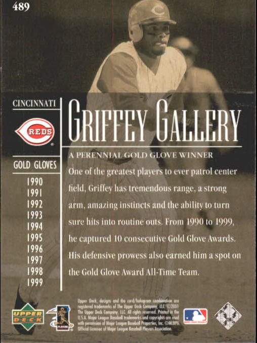 2002 Upper Deck #489 Ken Griffey Jr. GG back image