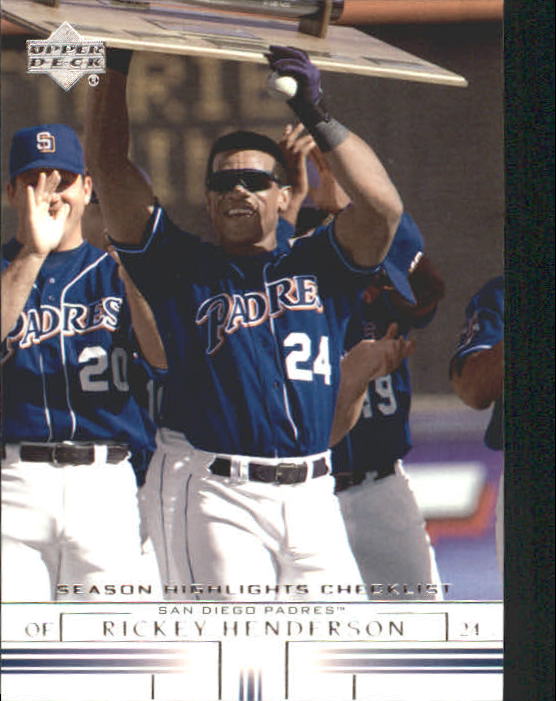 2002 Upper Deck #498 Rickey Henderson CL