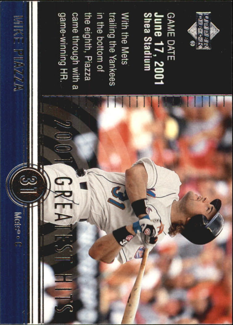 2002 Upper Deck 2001 Greatest Hits #GH4 Mike Piazza