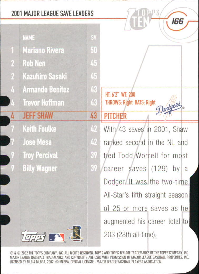2002 Topps Baseball Topps Ten Die Cuts Parallel Singles - You Choose - Picture 90 of 119