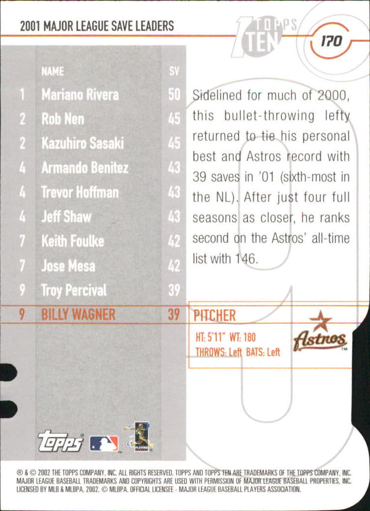 2002 Topps Baseball Topps Ten Die Cuts Parallel Singles - You Choose - Picture 96 of 119