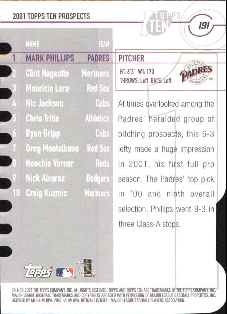 2002 Topps Baseball Topps Ten Die Cuts Parallel Singles - You Choose - Picture 114 of 119
