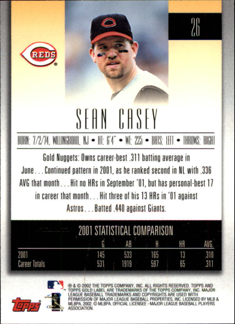B5751- 2002 Topps Gold Label BB #s 1-200 +Inserts -You Pick- 15+ FREE US SHIP - Picture 45 of 375