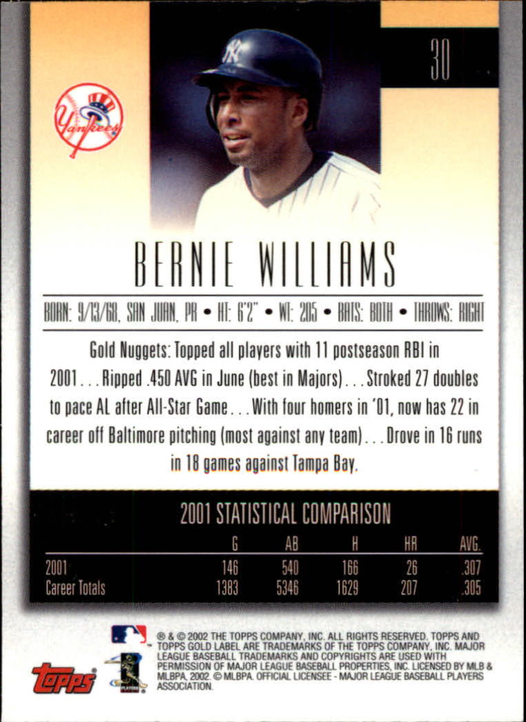 B5751- 2002 Topps Gold Label BB #s 1-200 +Inserts -You Pick- 15+ FREE US SHIP - Picture 53 of 375