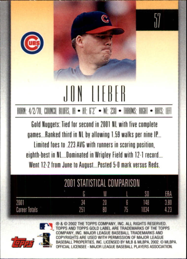 B5751- 2002 Topps Gold Label BB #s 1-200 +Inserts -You Pick- 15+ FREE US SHIP - Picture 103 of 375