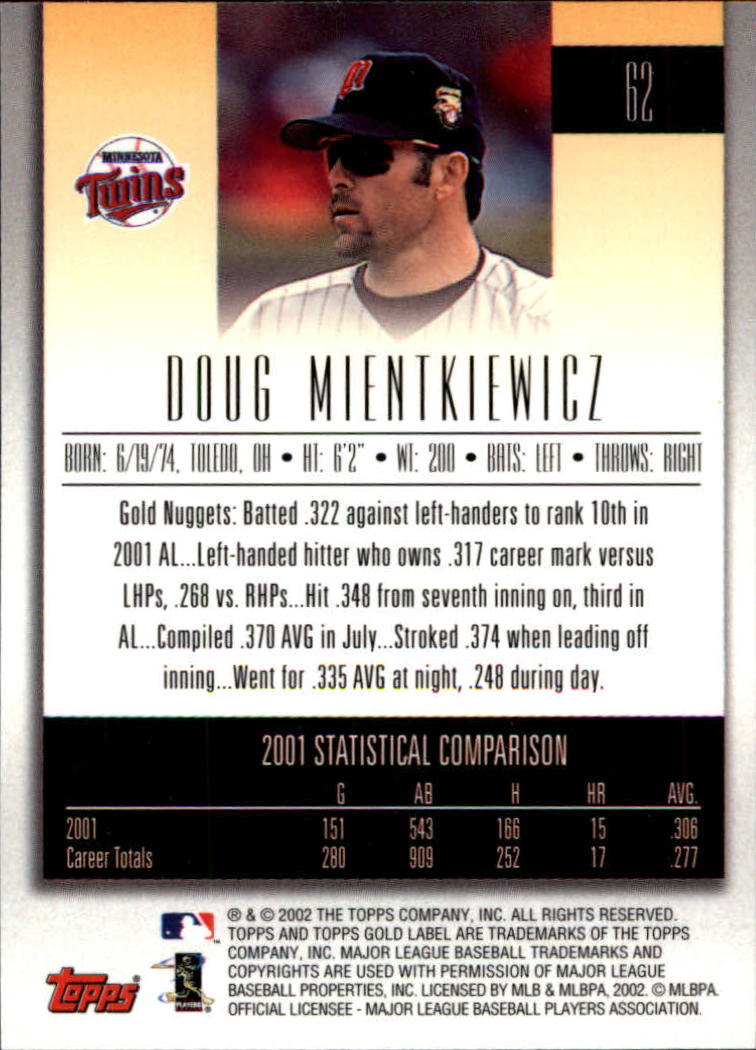 B5751- 2002 Topps Gold Label BB #s 1-200 +Inserts -You Pick- 15+ FREE US SHIP - Picture 113 of 375