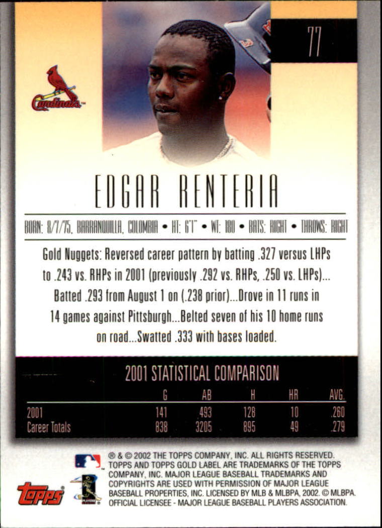 B5751- 2002 Topps Gold Label BB #s 1-200 +Inserts -You Pick- 15+ FREE US SHIP - Picture 139 of 375