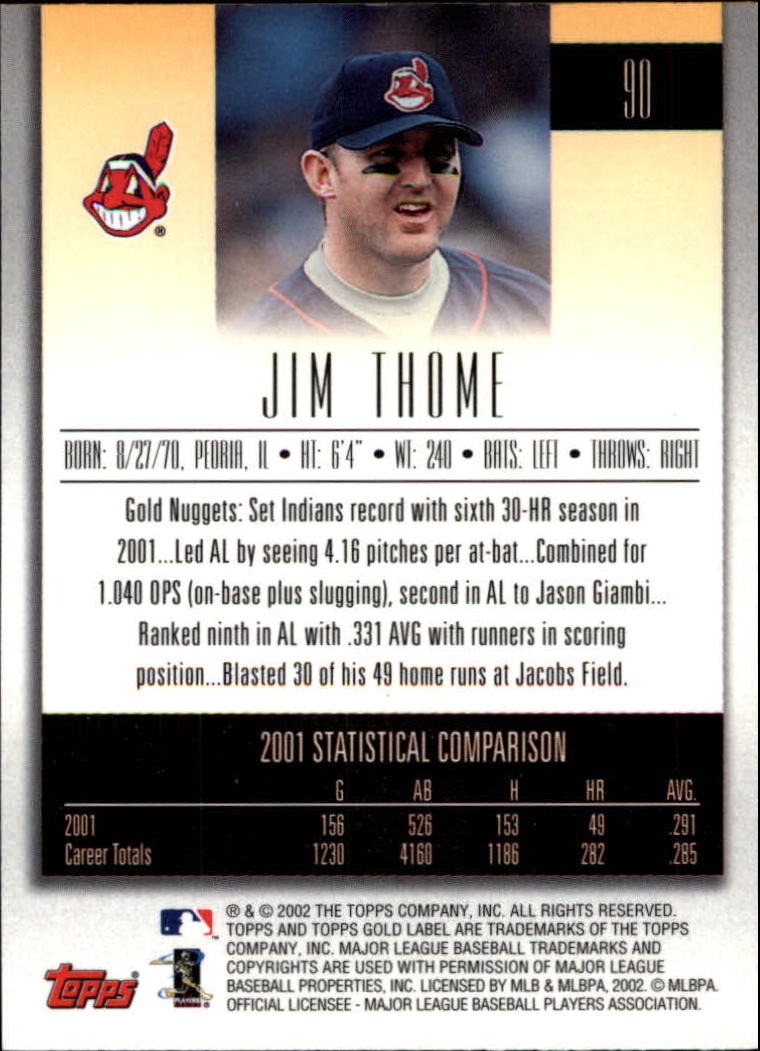 B5751- 2002 Topps Gold Label BB #s 1-200 +Inserts -You Pick- 15+ FREE US SHIP - Picture 163 of 375