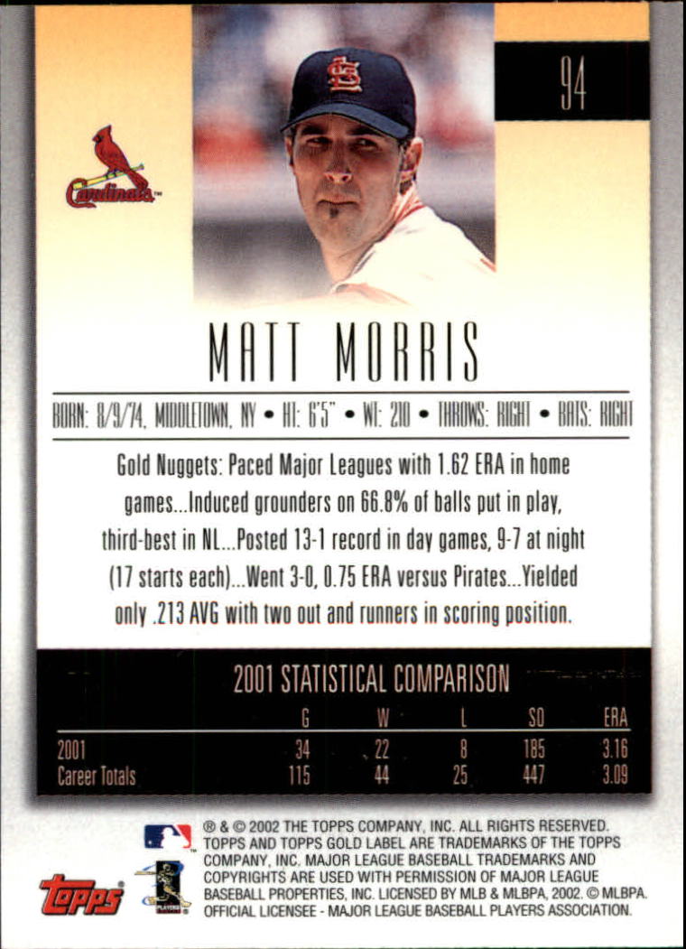 B5751- 2002 Topps Gold Label BB #s 1-200 +Inserts -You Pick- 15+ FREE US SHIP - Picture 171 of 375