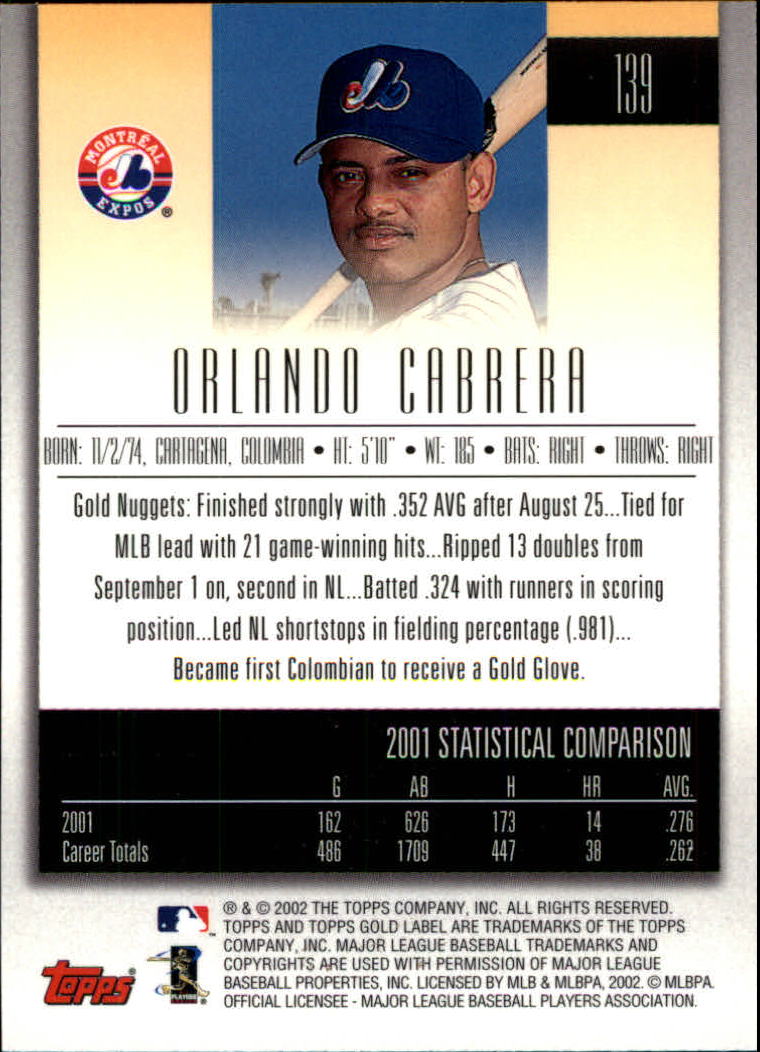 B5751- 2002 Topps Gold Label BB #s 1-200 +Inserts -You Pick- 15+ FREE US SHIP - Picture 247 of 375