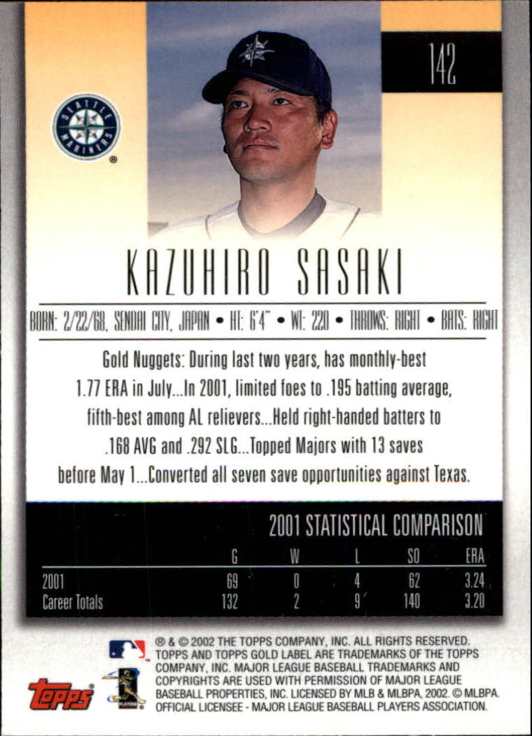 B5751- 2002 Topps Gold Label BB #s 1-200 +Inserts -You Pick- 15+ FREE US SHIP - Picture 253 of 375