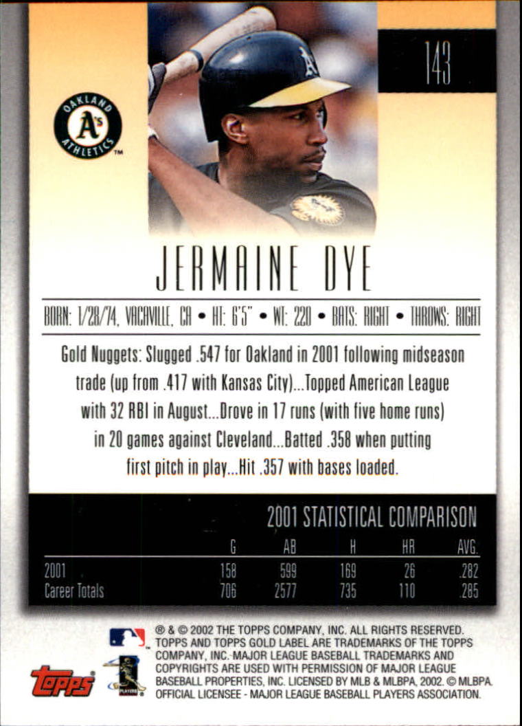 B5751- 2002 Topps Gold Label BB #s 1-200 +Inserts -You Pick- 15+ FREE US SHIP - Picture 255 of 375