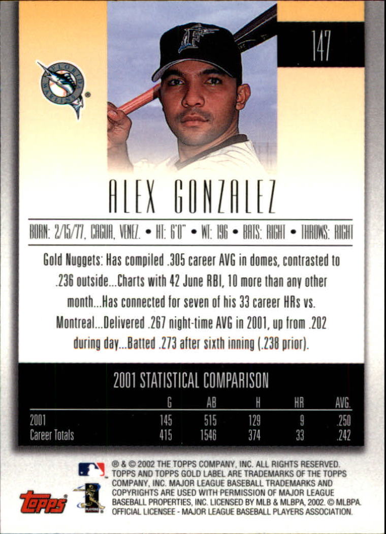 B5751- 2002 Topps Gold Label BB #s 1-200 +Inserts -You Pick- 15+ FREE US SHIP - Picture 263 of 375
