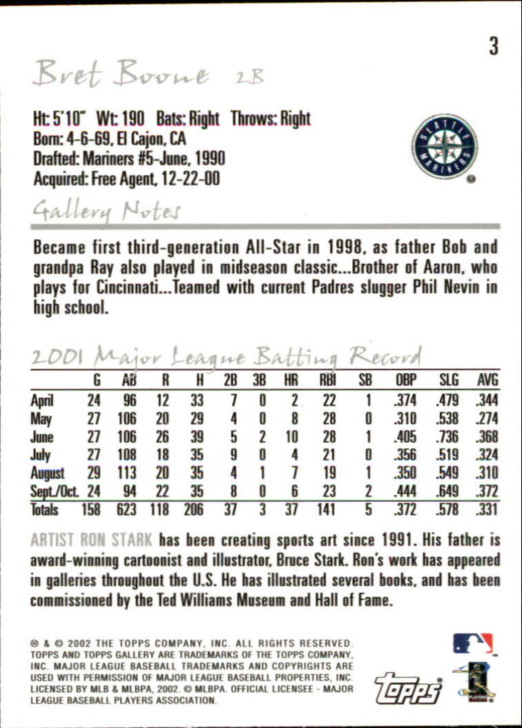 A1646- 2002 Topps Gallerie BB Karten 1-200 + Rookies -du Pick- 15 + Free US - Bild 7 von 382