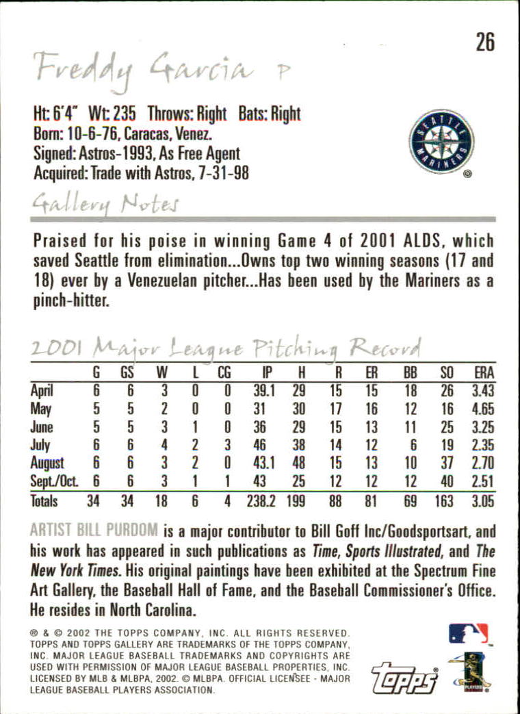 A1646- 2002 Topps Gallerie BB Karten 1-200 + Rookies -du Pick- 15 + Free US - Bild 53 von 382