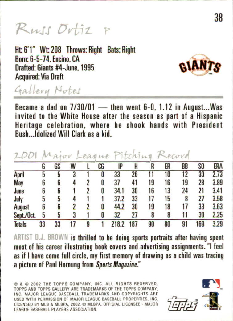 A1646- 2002 Topps Gallerie BB Karten 1-200 + Rookies -du Pick- 15 + Free US - Bild 75 von 382