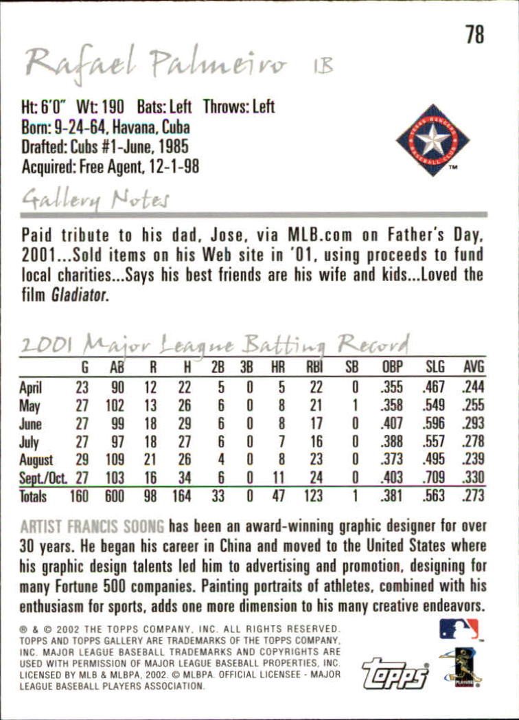 A1646- 2002 Topps Gallerie BB Karten 1-200 + Rookies -du Pick- 15 + Free US - Bild 149 von 382