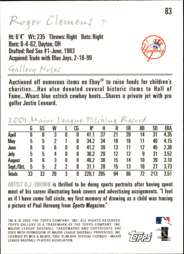 A1646- 2002 Topps Gallerie BB Karten 1-200 + Rookies -du Pick- 15 + Free US - Bild 159 von 382