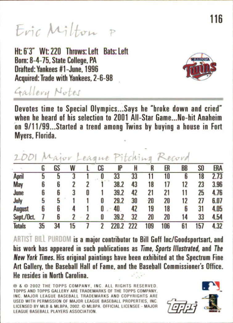 A1646- 2002 Topps Gallerie BB Karten 1-200 + Rookies -du Pick- 15 + Free US - Bild 225 von 382