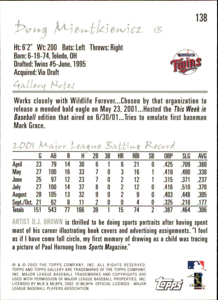 A1646- 2002 Topps Gallerie BB Karten 1-200 + Rookies -du Pick- 15 + Free US - Bild 269 von 382