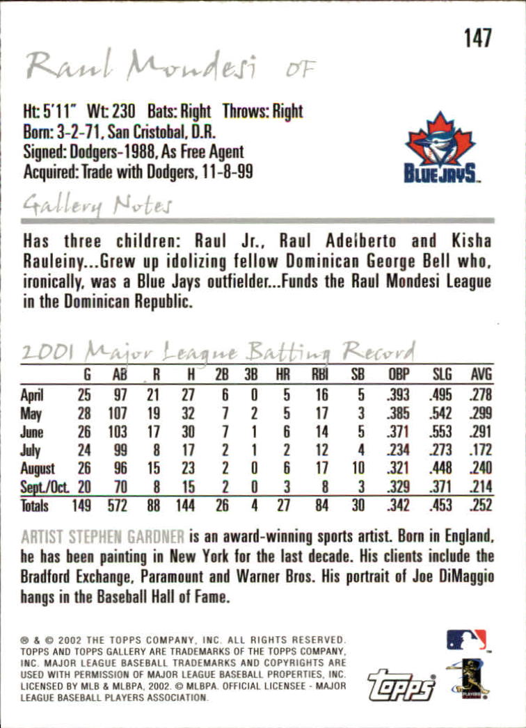 A1646- 2002 Topps Gallerie BB Karten 1-200 + Rookies -du Pick- 15 + Free US - Bild 287 von 382