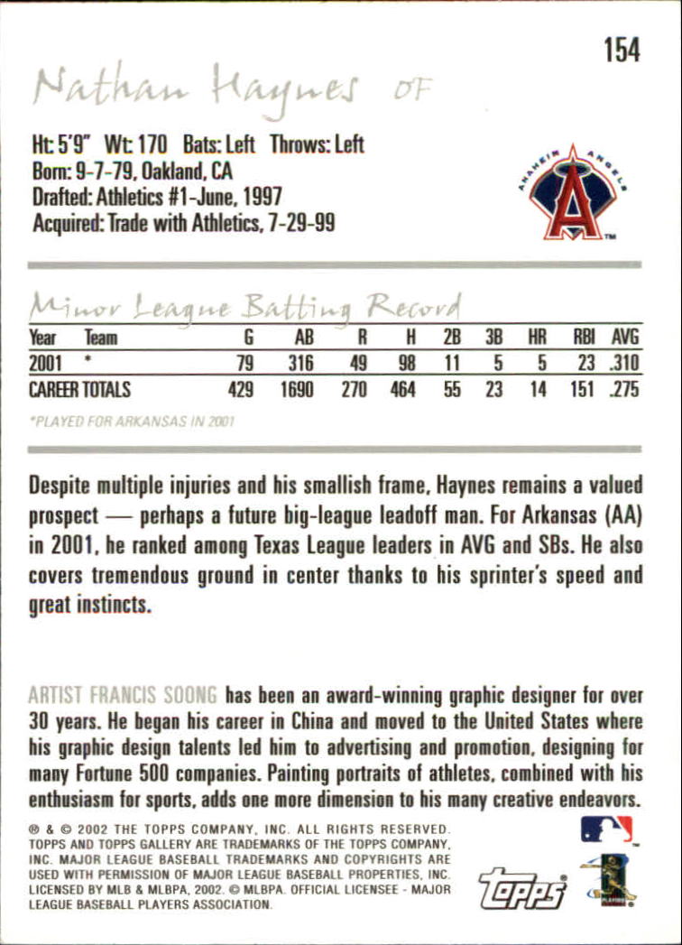 A1646- 2002 Topps Gallerie BB Karten 1-200 + Rookies -du Pick- 15 + Free US - Bild 299 von 382