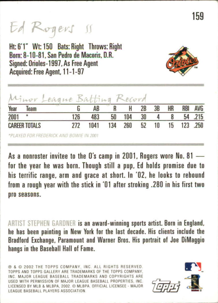 A1646- 2002 Topps Gallerie BB Karten 1-200 + Rookies -du Pick- 15 + Free US - Bild 309 von 382