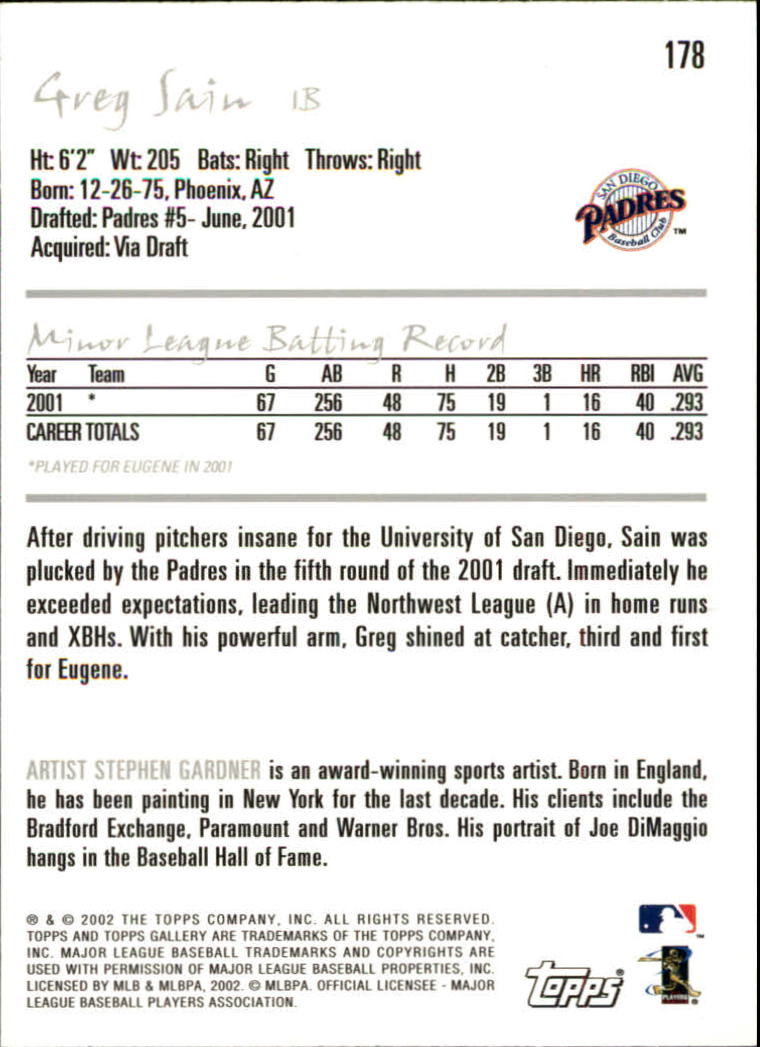 A1646- 2002 Topps Gallerie BB Karten 1-200 + Rookies -du Pick- 15 + Free US - Bild 345 von 382