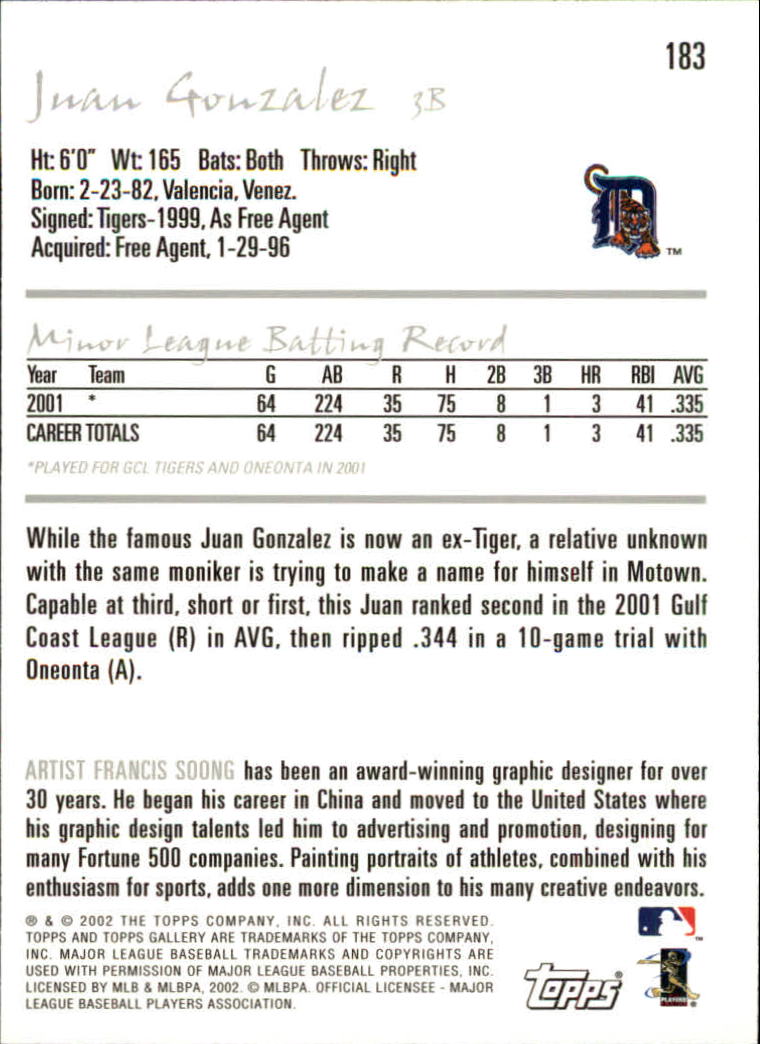 A1646- 2002 Topps Gallerie BB Karten 1-200 + Rookies -du Pick- 15 + Free US - Bild 355 von 382