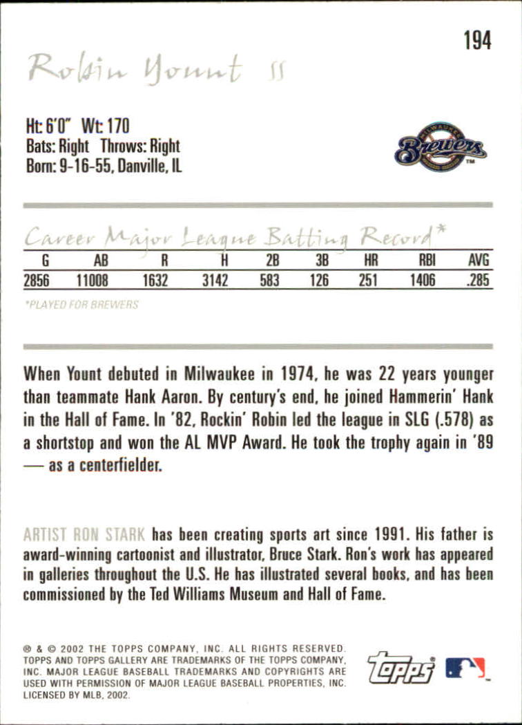 A1646- 2002 Topps Gallerie BB Karten 1-200 + Rookies -du Pick- 15 + Free US - Bild 372 von 382