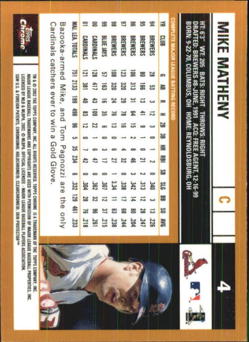 2002 Topps Chrome Baseball (#1-331) Singles - You Choose - Picture 7 of 469