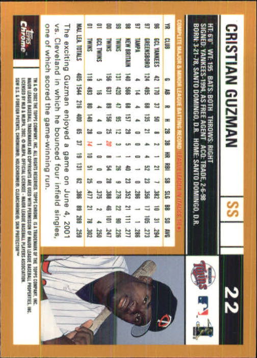 2002 Topps Chrome Baseball (#1-331) Singles - You Choose - Picture 31 of 469
