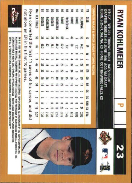 2002 Topps Chrome Baseball (#1-331) Singles - You Choose - Picture 33 of 469