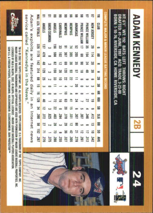 2002 Topps Chrome Baseball (#1-331) Singles - You Choose - Picture 35 of 469