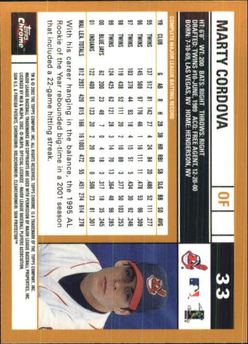 2002 Topps Chrome Baseball (#1-331) Singles - You Choose - Picture 45 of 469