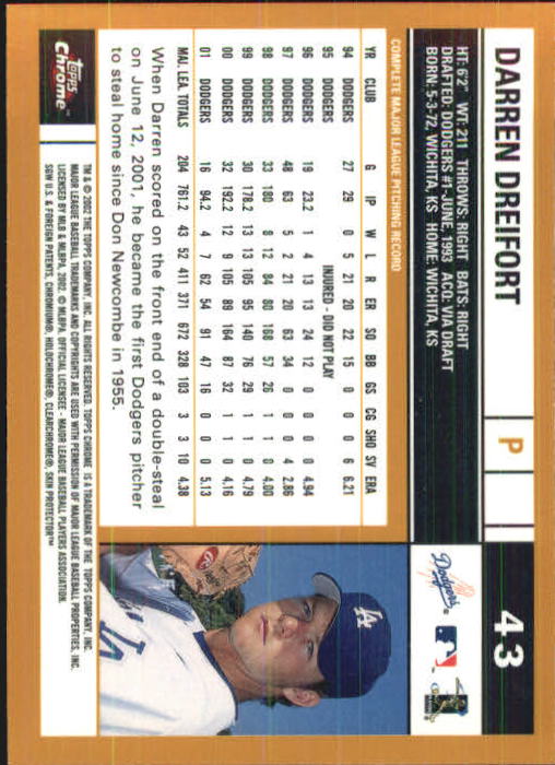 2002 Topps Chrome Baseball (#1-331) Singles - You Choose - Picture 61 of 469