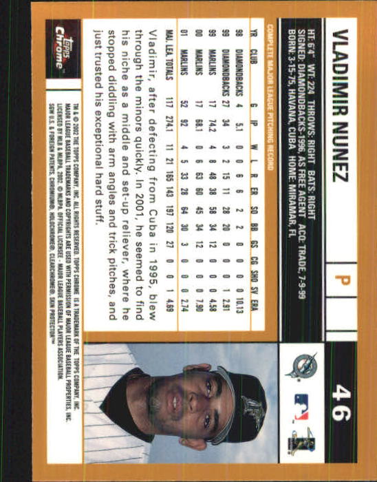 2002 Topps Chrome Baseball (#1-331) Singles - You Choose - Picture 63 of 469