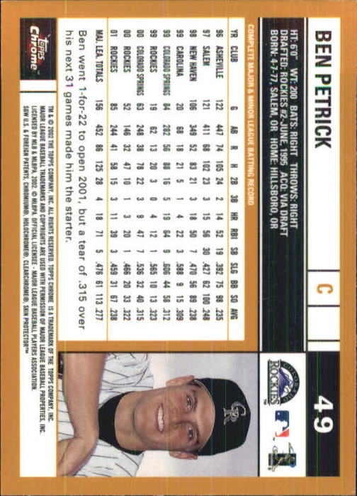 2002 Topps Chrome Baseball (#1-331) Singles - You Choose - Picture 65 of 469