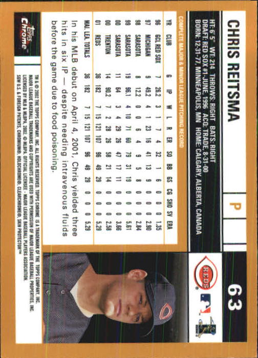 2002 Topps Chrome Baseball (#1-331) Singles - You Choose - Picture 85 of 469
